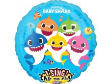 Folinis balionas "Baby Shark", dainuojantis (28x71cm)